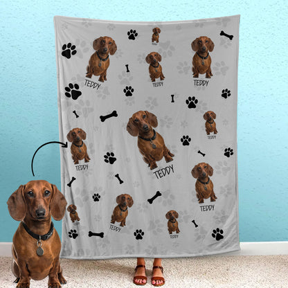 Custom Pet Fleece Blanket Gift For Pet's Parents