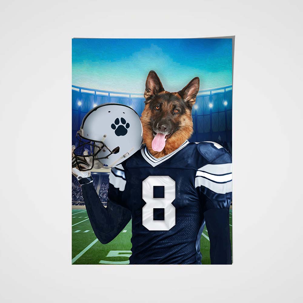 The Dallas Fan Custom Pet Portrait - Noble Pawtrait