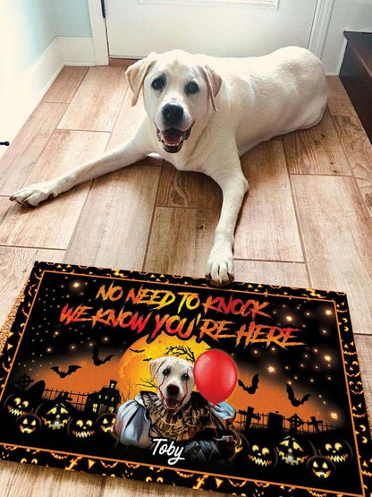 ITpaw No Need To Knock Custom 1 Pet Doormat - Noble Pawtrait