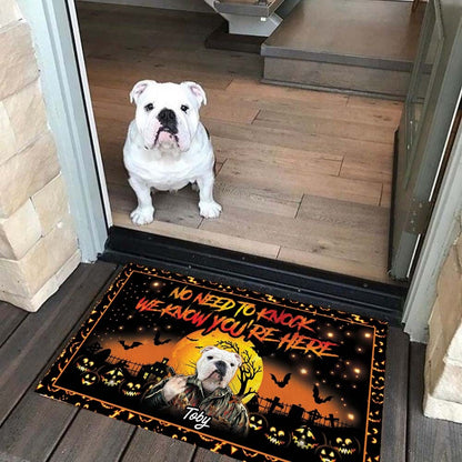 The Knifepaw No Need To Knock Custom 1 Pet Doormat - Noble Pawtrait