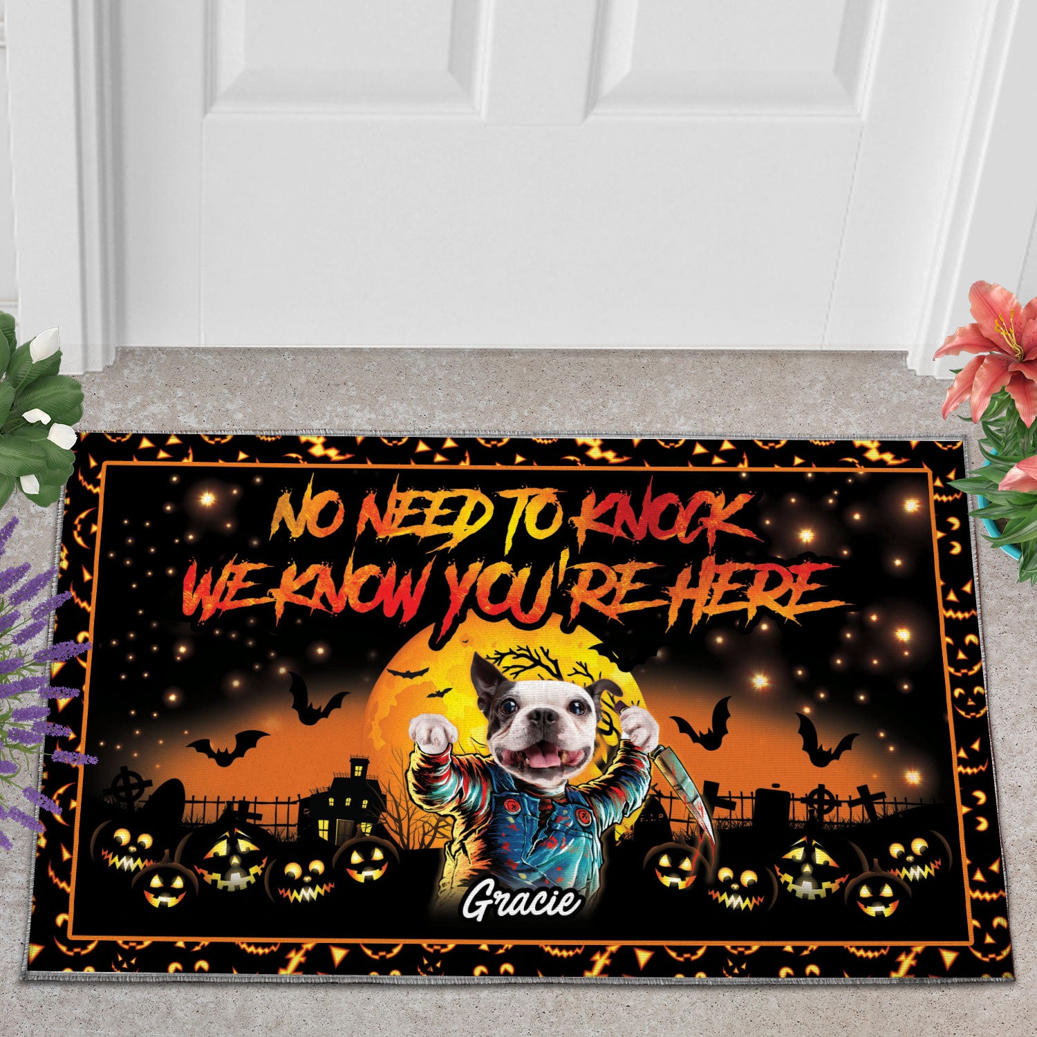 Chuckaw No Need To Knock Custom 1 Pet Doormat - Noble Pawtrait