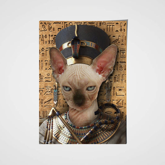 The Egypt Queen Custom Pet Portrait Poster - Noble Pawtrait