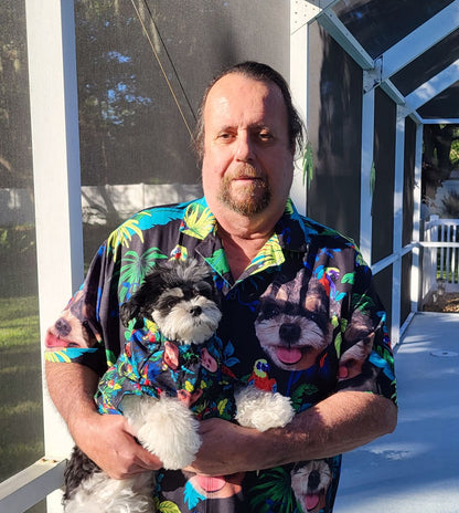 Custom Hawaiian Shirt With Pet Face | Personalized Gift For Pet Lovers | Tropical Pattern Aloha Shirt