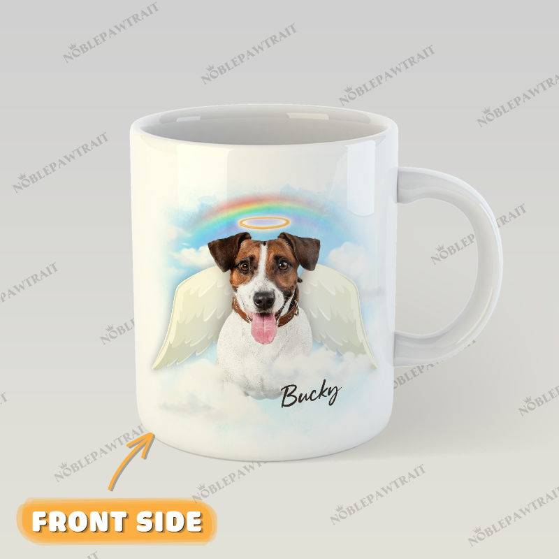 The Angel Watercolor Custom Pet Mug - Noble Pawtrait