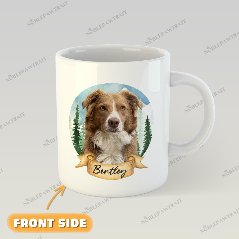 The Forest Watercolor Custom Pet Mug - Noble Pawtrait