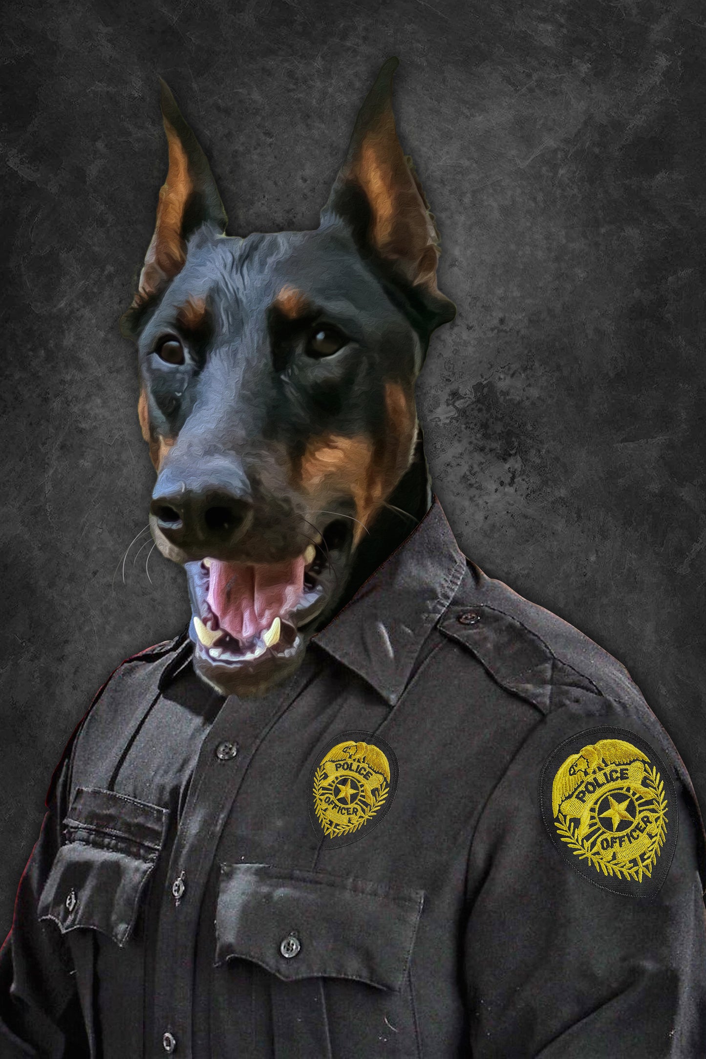 The Police Custom Pet Portrait Canvas - Noble Pawtrait