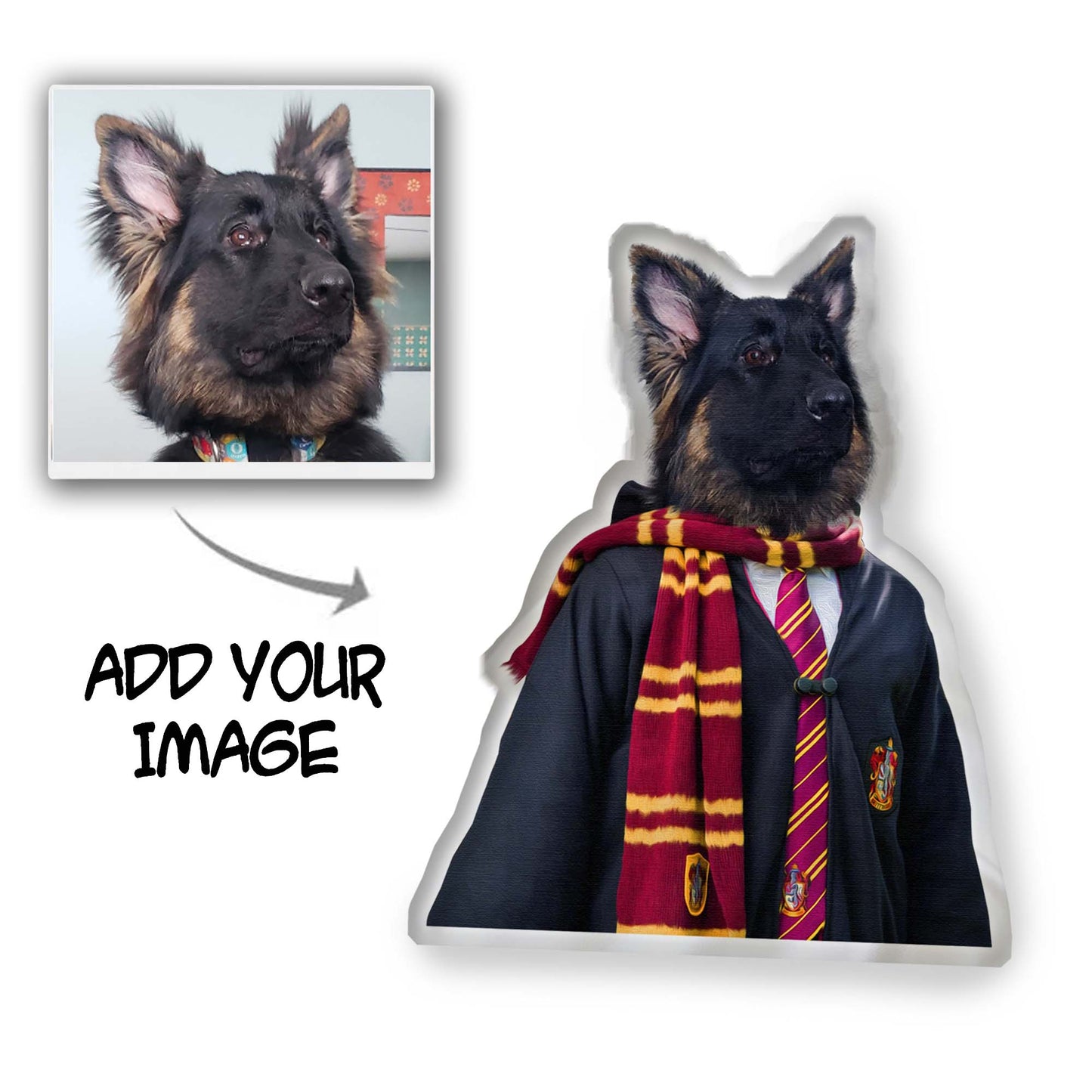 The Wizard Custom Pet Pillow - Noble Pawtrait