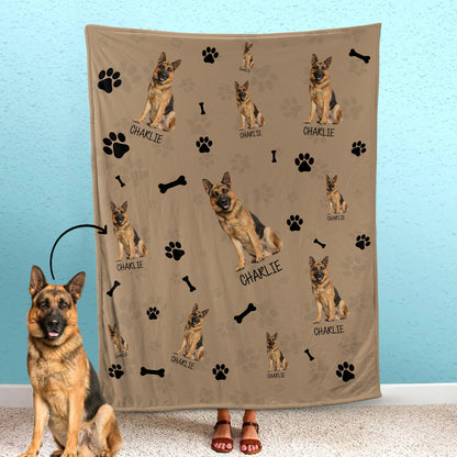 Custom Pet Fleece Blanket Gift For Pet's Parents
