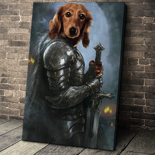 The Protector Custom Pet Portrait Canvas - Noble Pawtrait