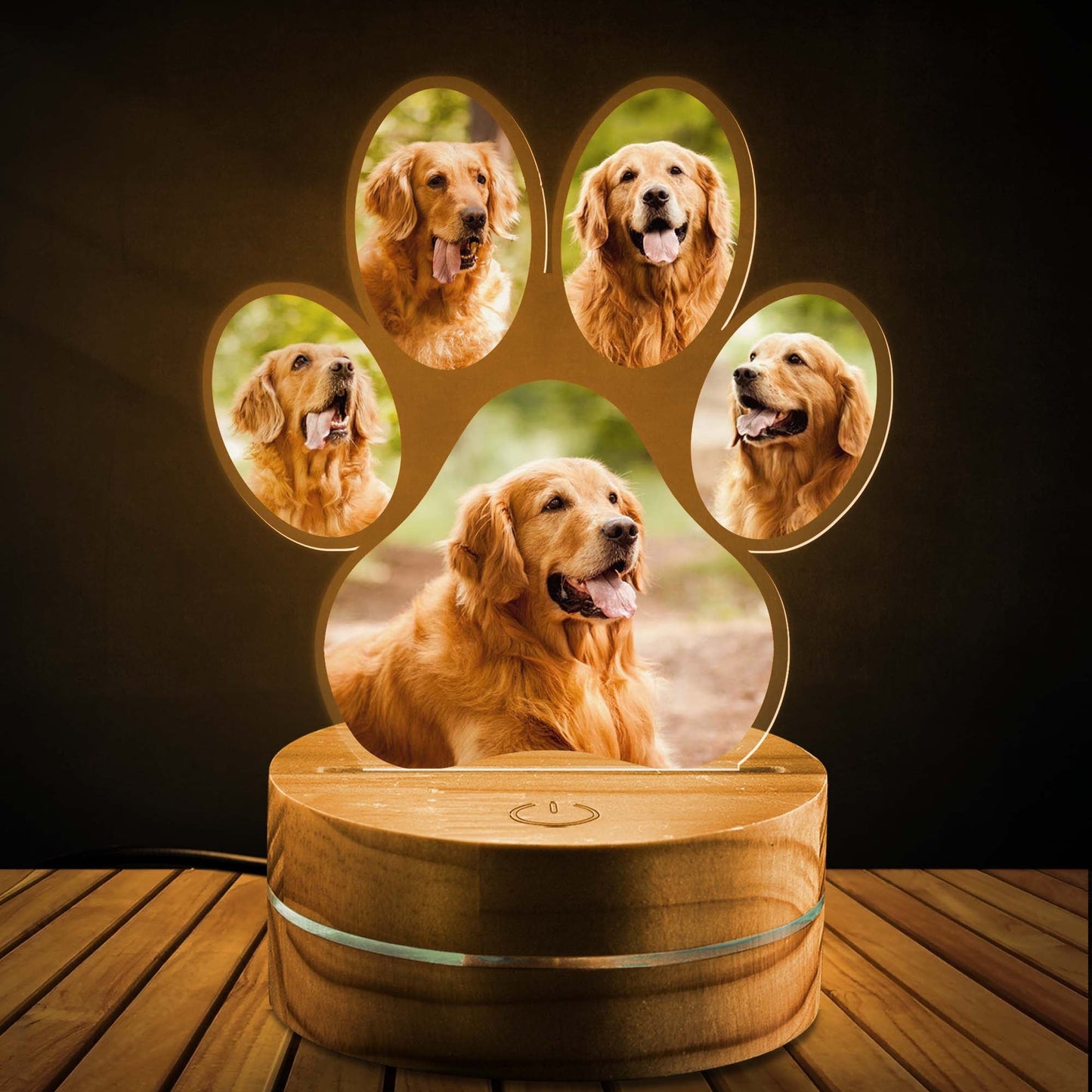 Custom Pet Photo Night Light Gift For Pet's Parents