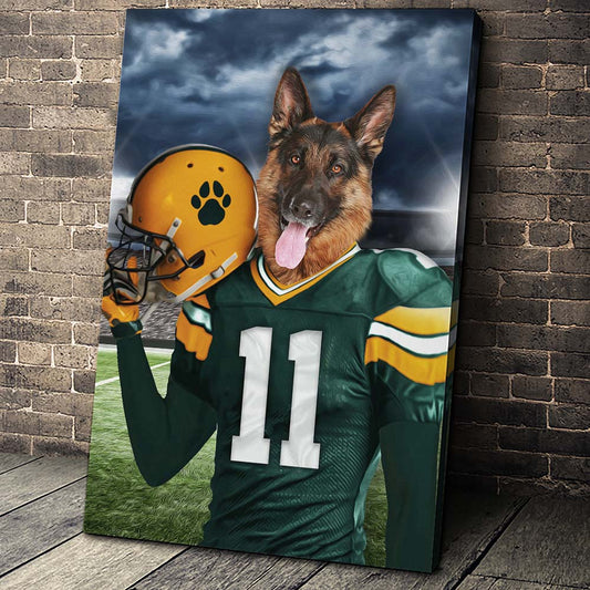 The Green Bay Fan Custom Pet Portrait - Noble Pawtrait