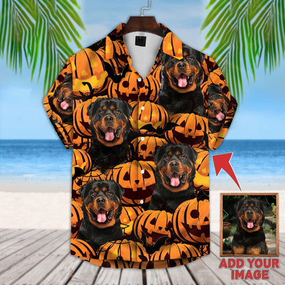 Halloween Shirt Custom Pumpkin Pattern  (Black Color) - Noble Pawtrait