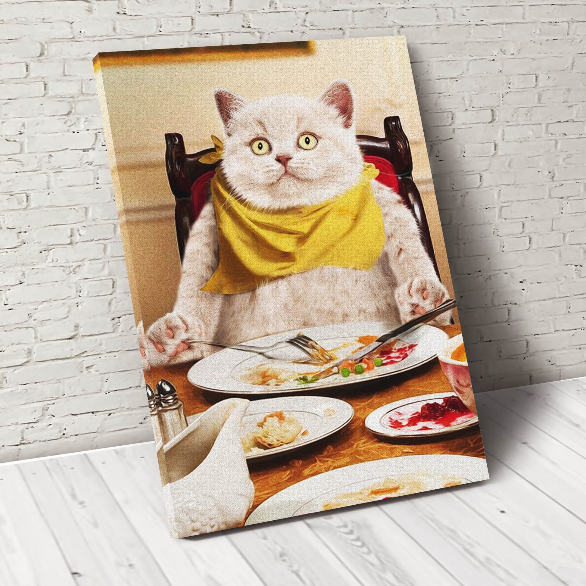 Happy Meal Custom Pet Portrait Canvas - Noble Pawtrait