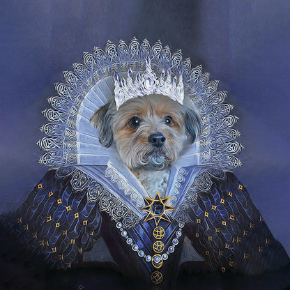 Her Majesty Custom Pet Ornament 2-Sided - Noble Pawtrait