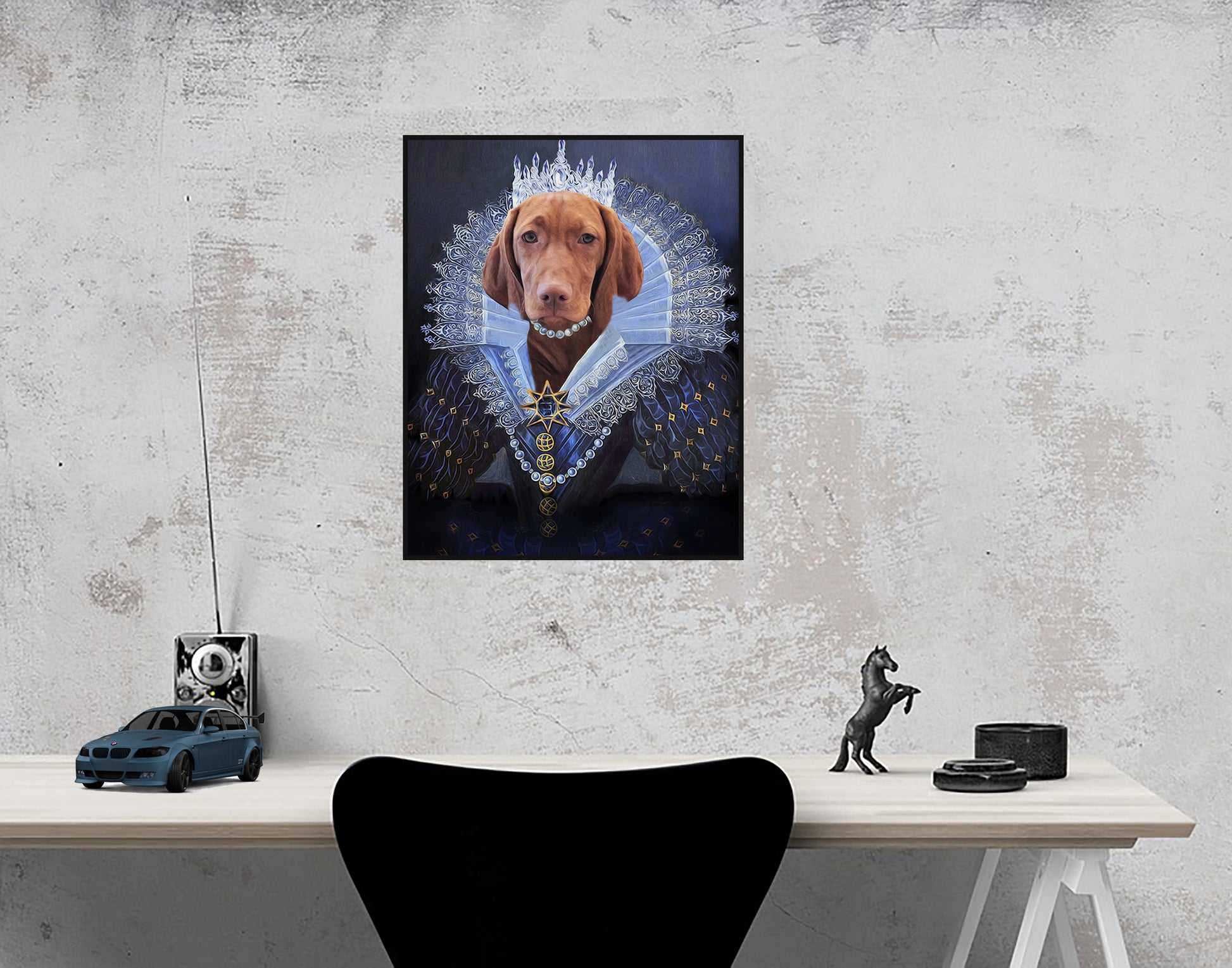 Her Majesty Custom Pet Portrait - Noble Pawtrait