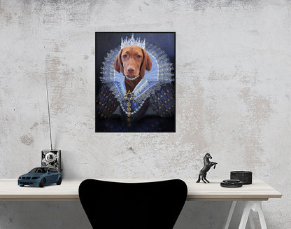 Her Majesty Custom Pet Portrait - Noble Pawtrait