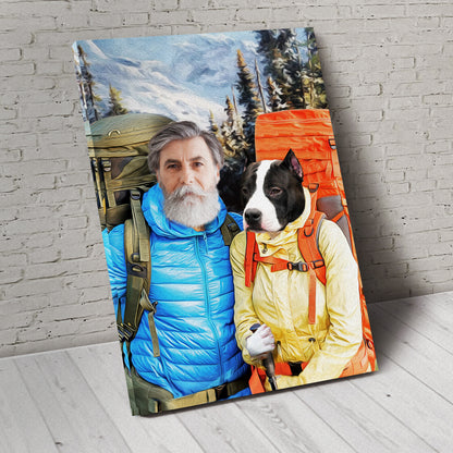 The Hikers Custom Pet Portrait - Noble Pawtrait