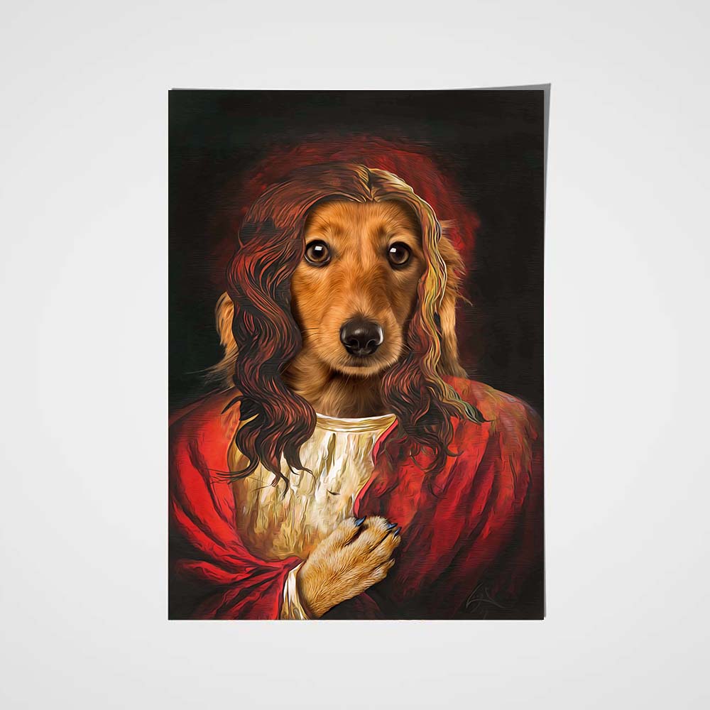 The Savior Custom Pet Portrait Poster - Noble Pawtrait