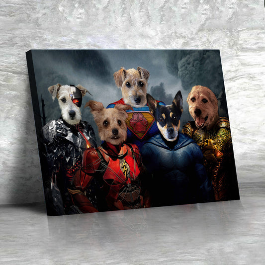 The Justice Heroes Custom Pet Portrait - Noble Pawtrait