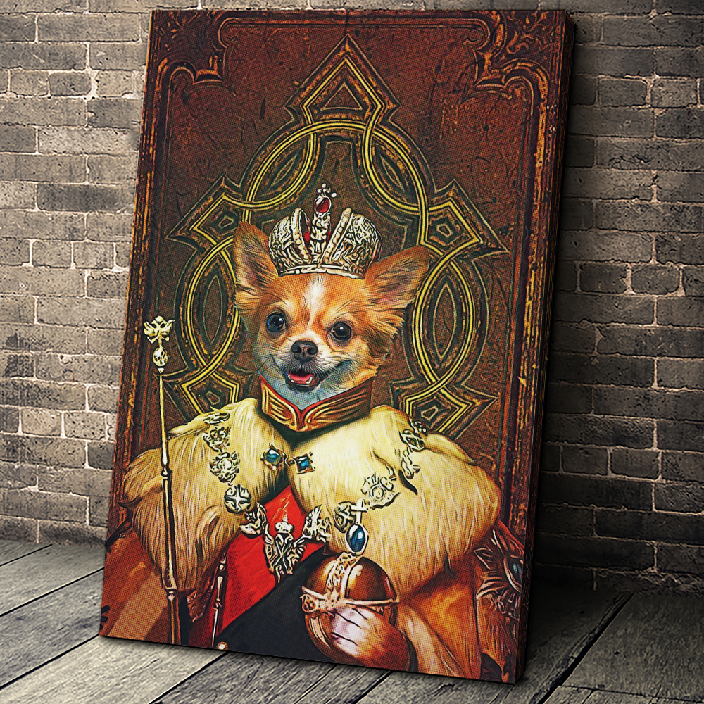 The King Custom Pet Portrait Digital Download - Noble Pawtrait