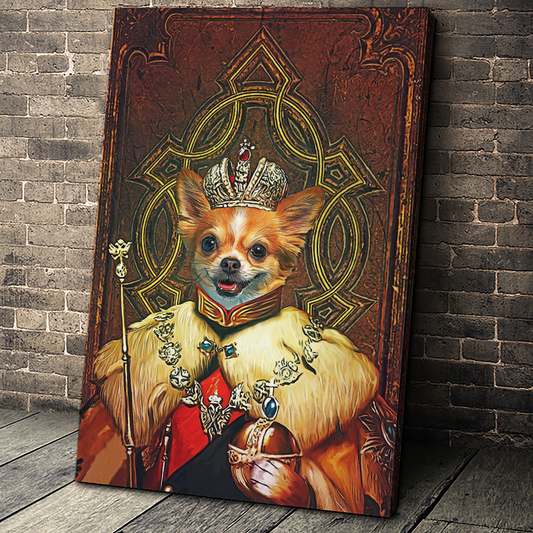 The King Custom Pet Portrait - Noble Pawtrait