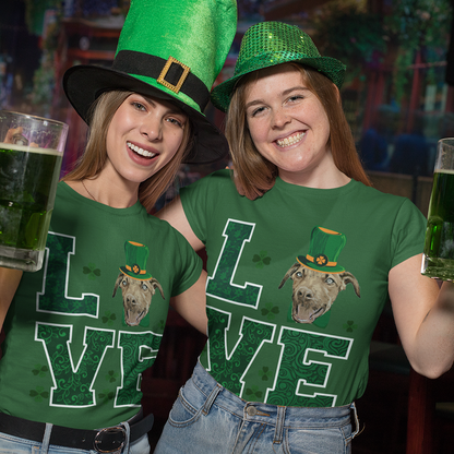 Love St Patrick's Day Custom Pet Unisex T-shirt - Noble Pawtrait