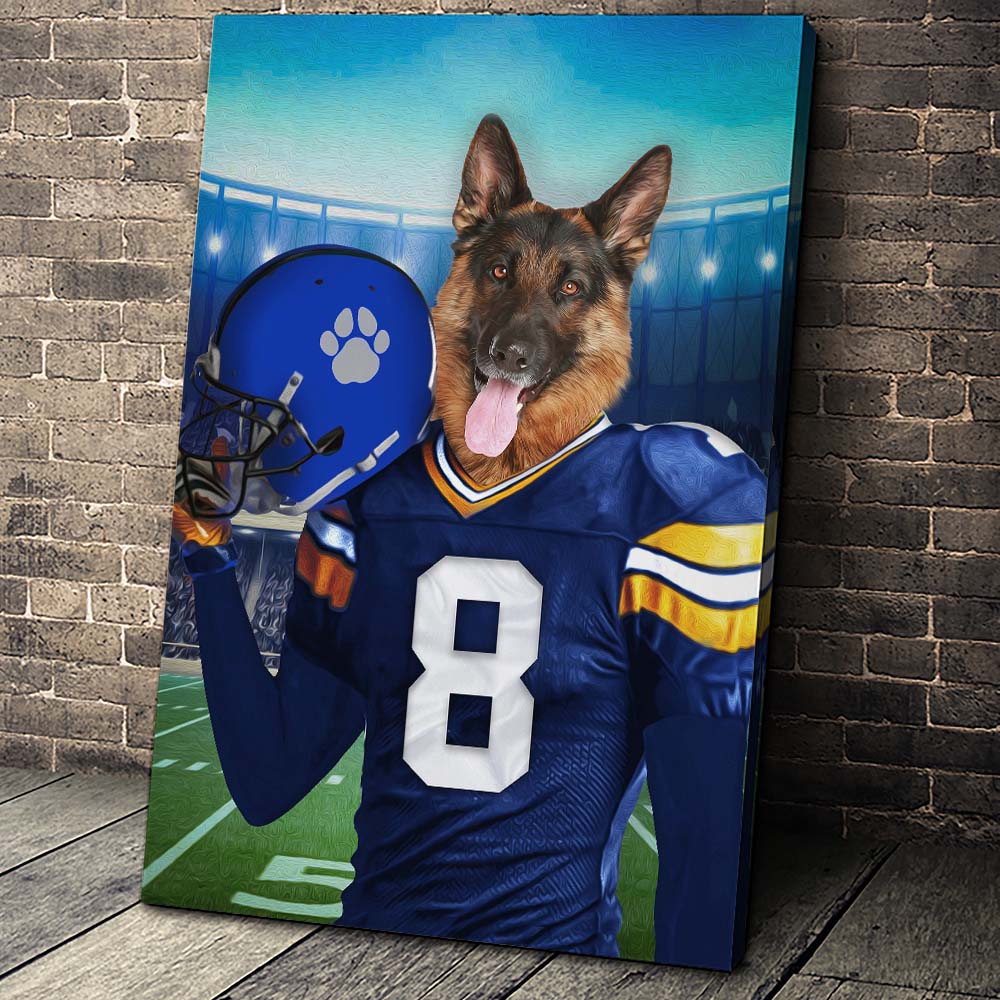 Los Angeles Fan Custom Canvas Pet Portrait - Noble Pawtrait