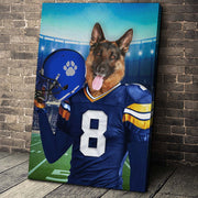 Los Angeles Fan Custom Canvas Pet Portrait - Noble Pawtrait