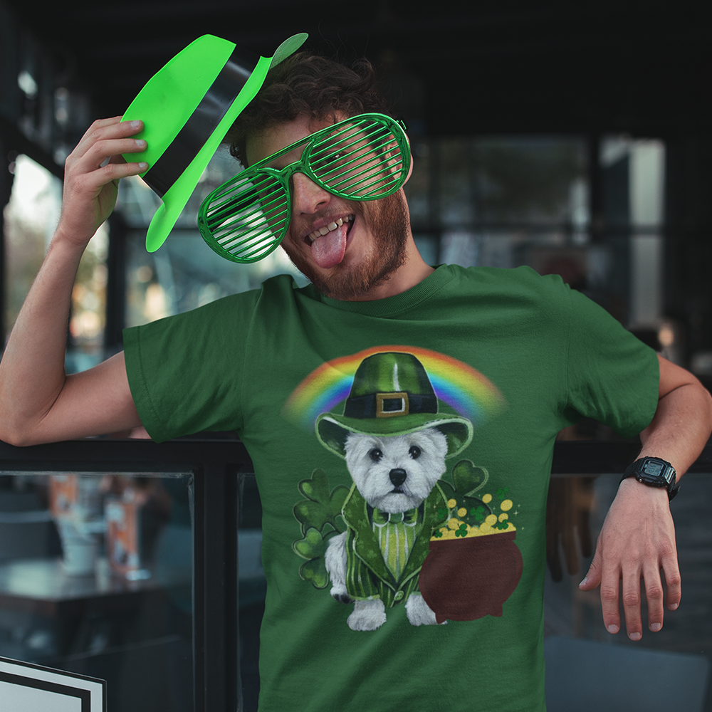 Lucky Pot Of Gold Custom Pet Unisex T-shirt - Noble Pawtrait