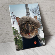 The Paris Custom Pet Portrait Canvas - Noble Pawtrait