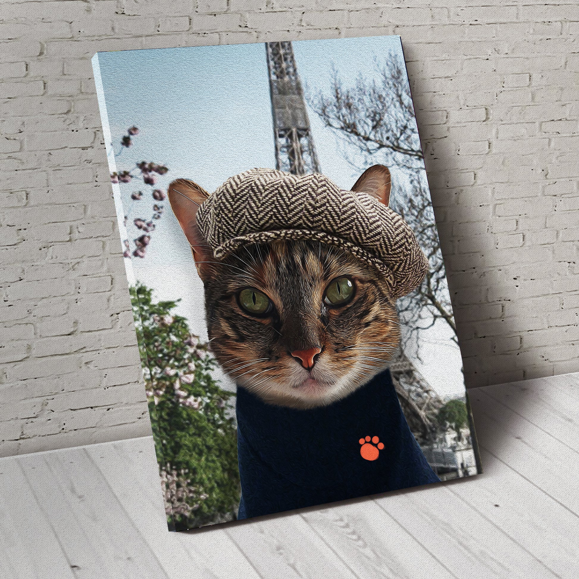 The Paris Custom Pet Portrait Canvas - Noble Pawtrait