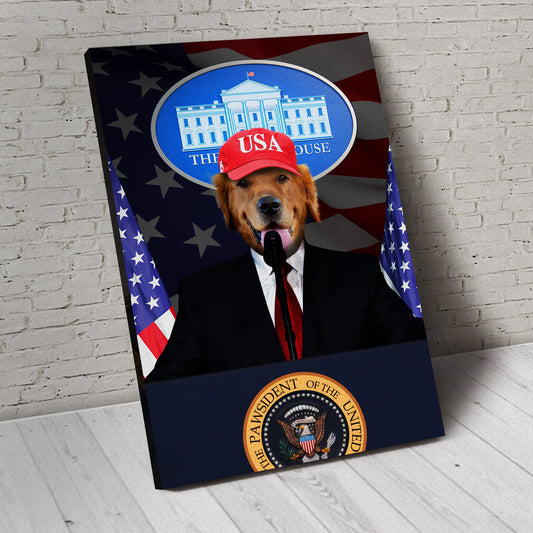 The Pawsident Custom Pet Portrait - Noble Pawtrait
