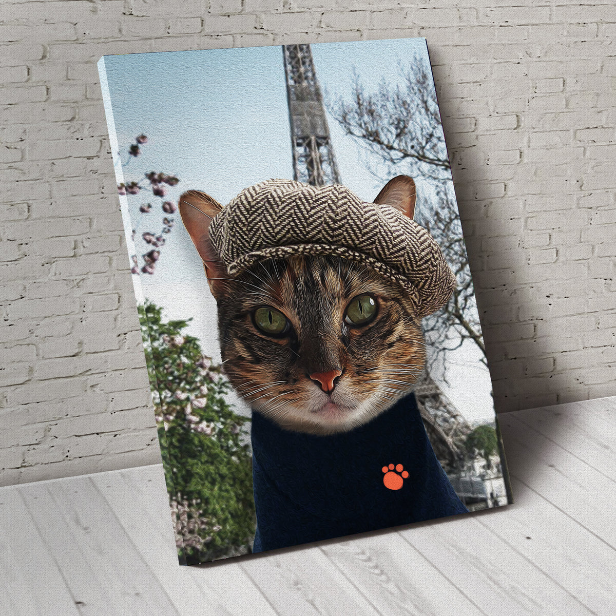 The Paris Custom Pet Portrait - Noble Pawtrait