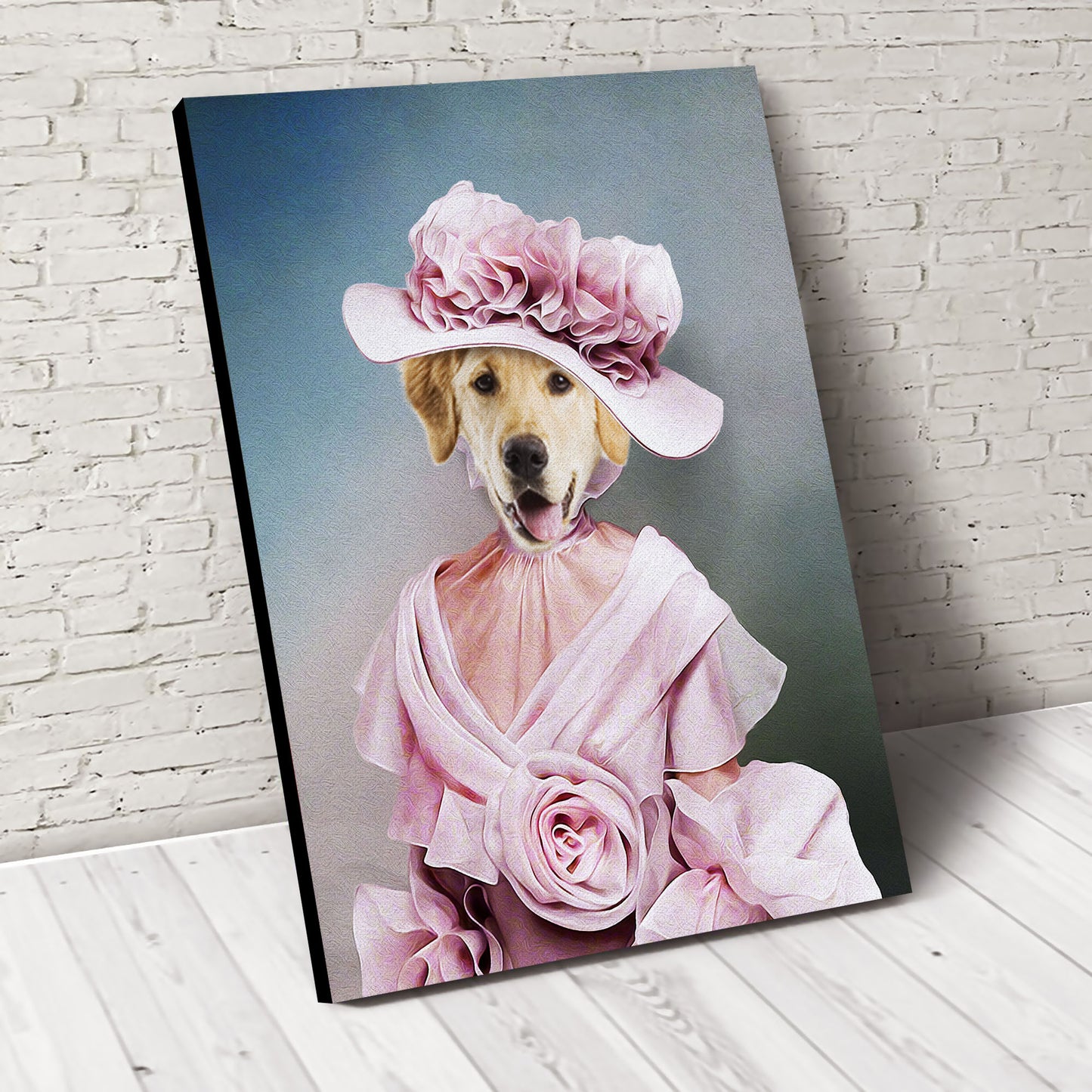 The Rosy Lady Custom Pet Portrait - Noble Pawtrait