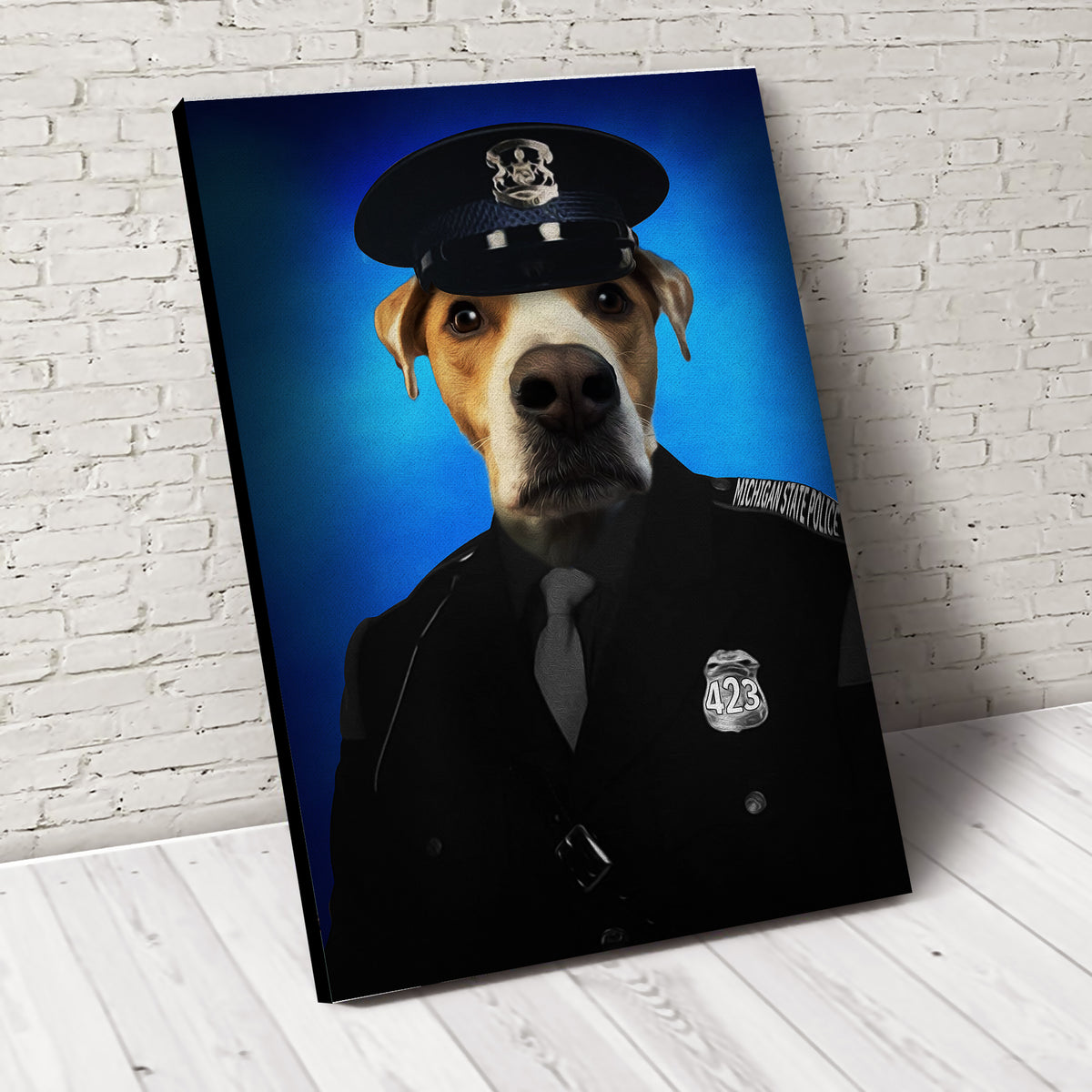 The Police Paw Custom Pet Portrait - Noble Pawtrait