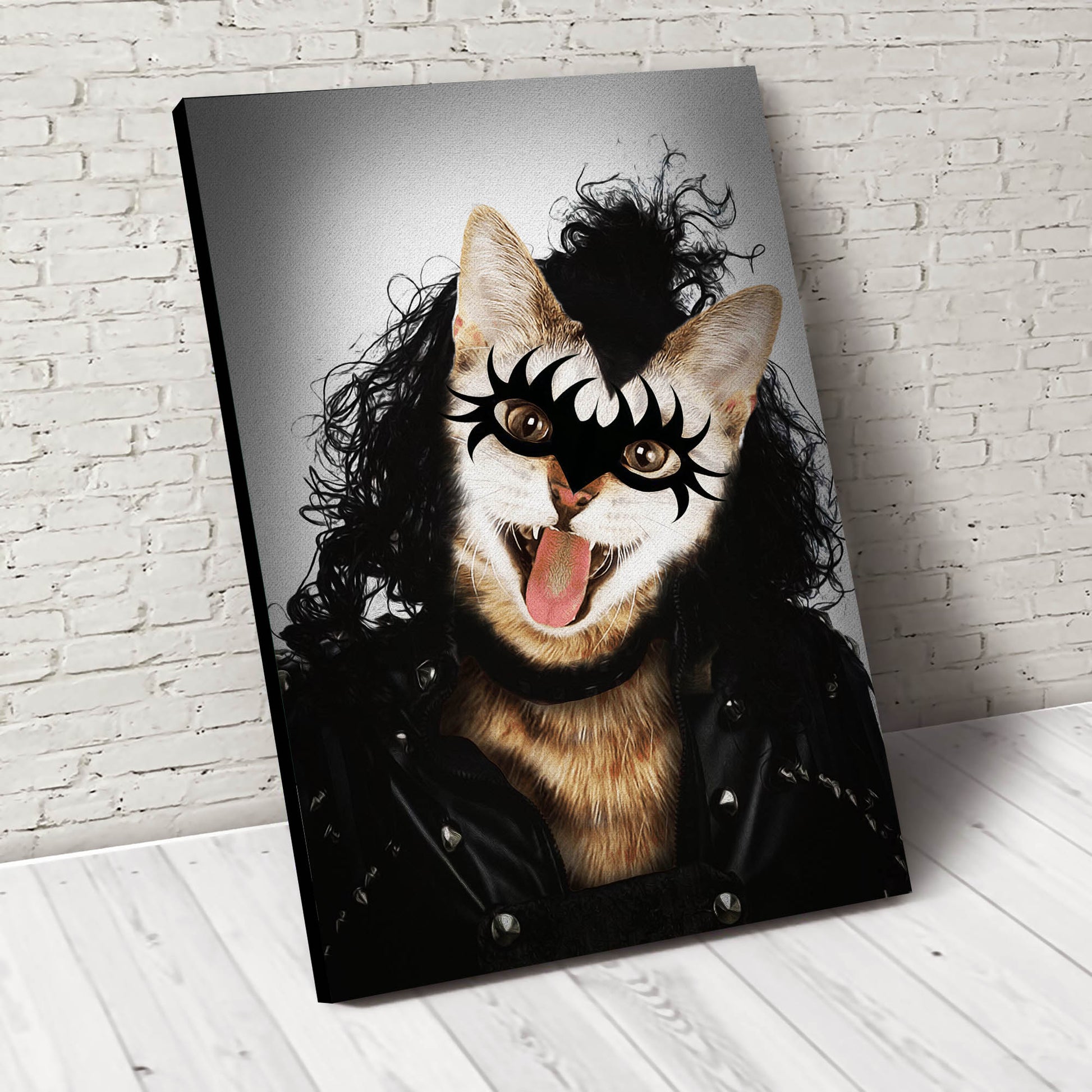 The Rocker Custom Pet Portrait Canvas - Noble Pawtrait