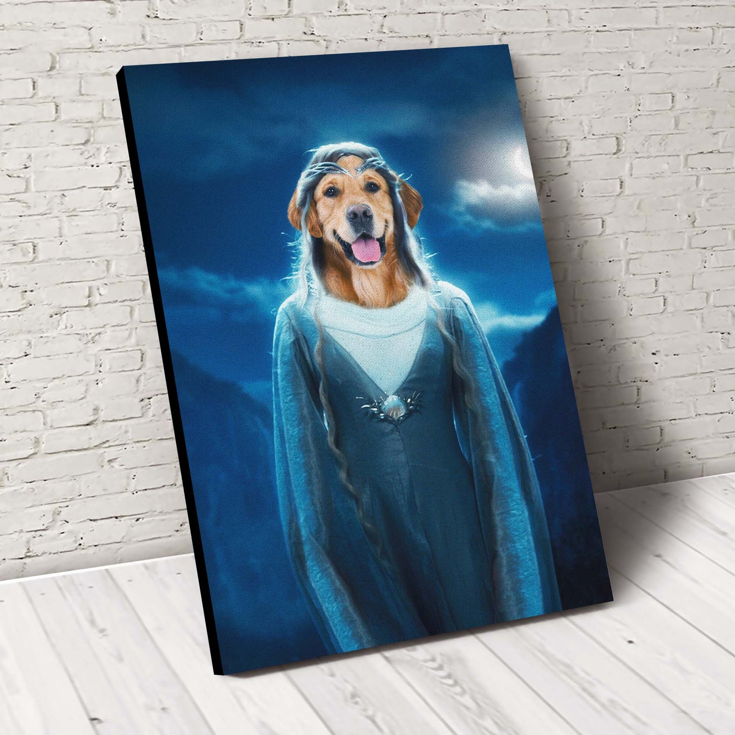 High Princess Paw Custom Pet Portrait - Noble Pawtrait