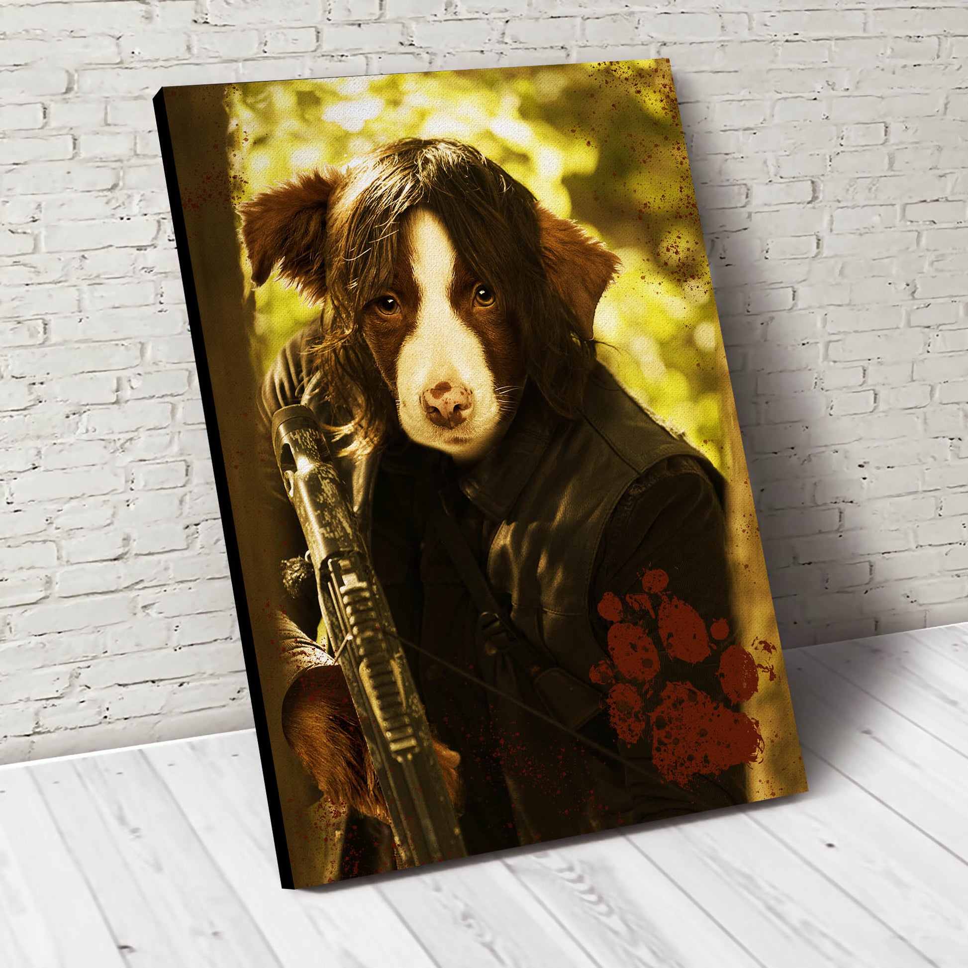 Daryl the Paw Pewper Custom Pet Portrait Canvas - Noble Pawtrait