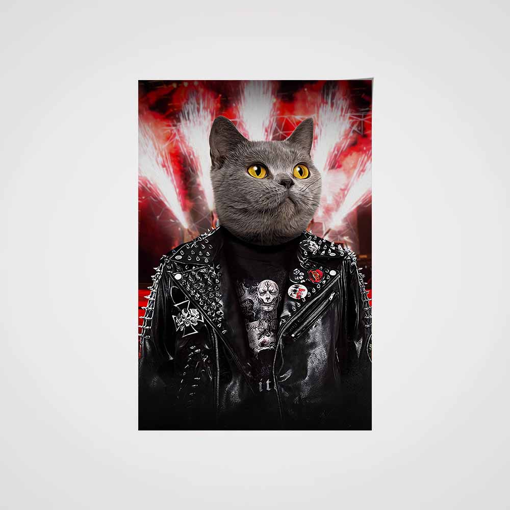 The Metalhead Custom Pet Portrait Poster - Noble Pawtrait