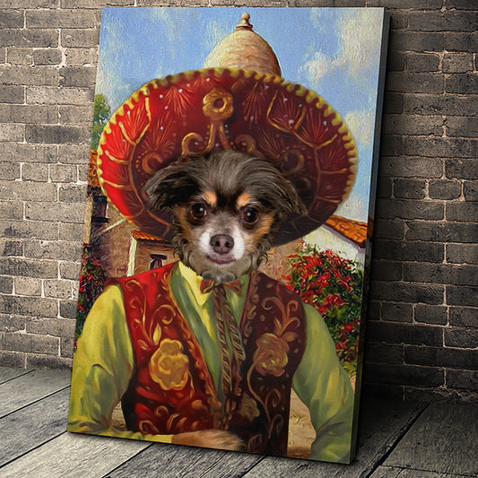 The Sombrero Custom Pet Portrait Canvas - Noble Pawtrait