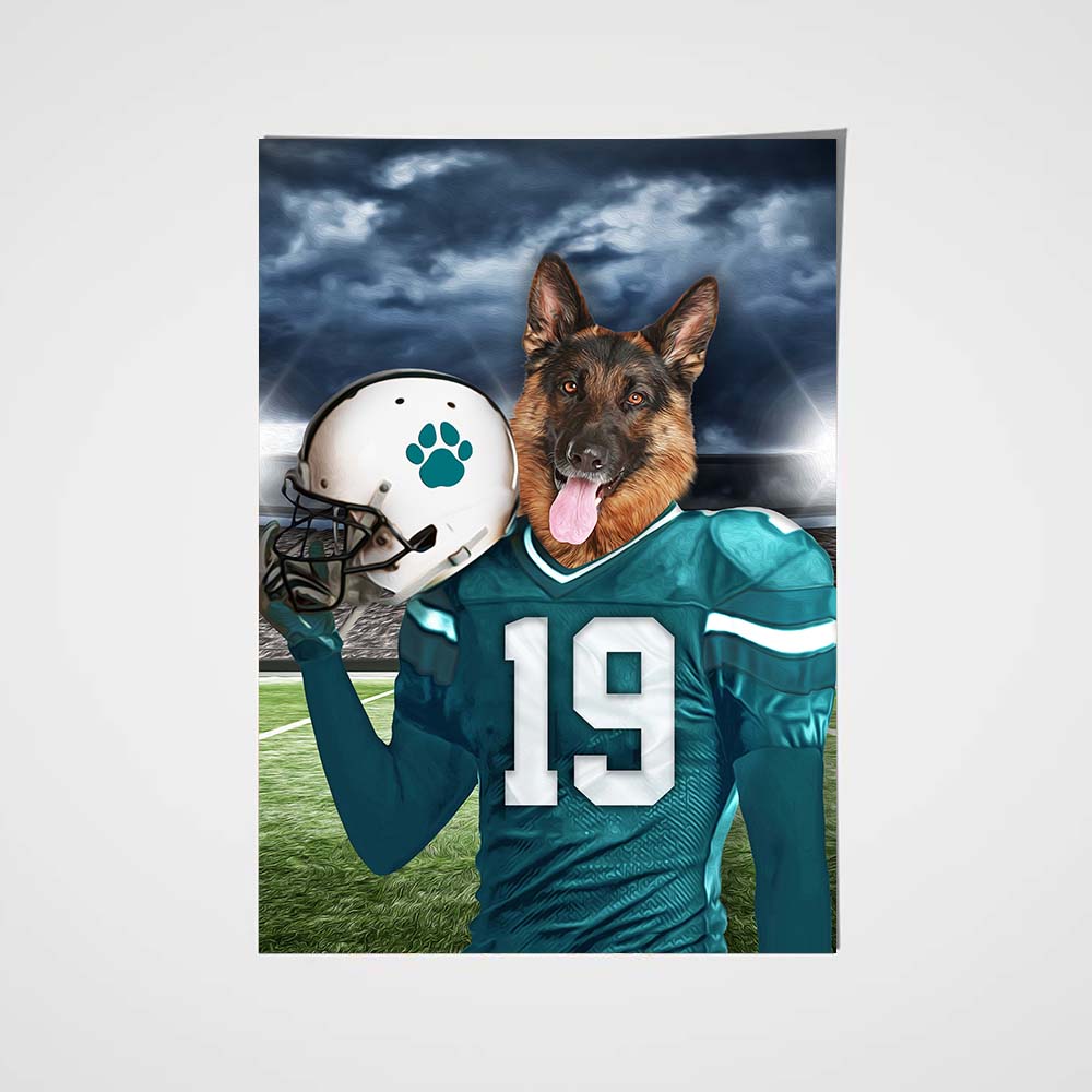 Miami Fan Custom Poster Pet Portrait - Noble Pawtrait