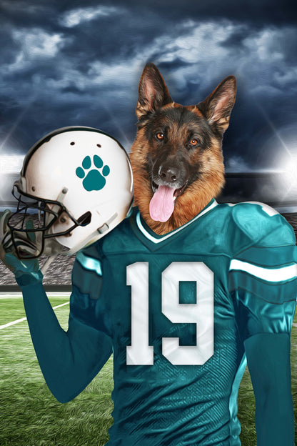 Miami Fan Custom Digital Download Pet Portrait - Noble Pawtrait