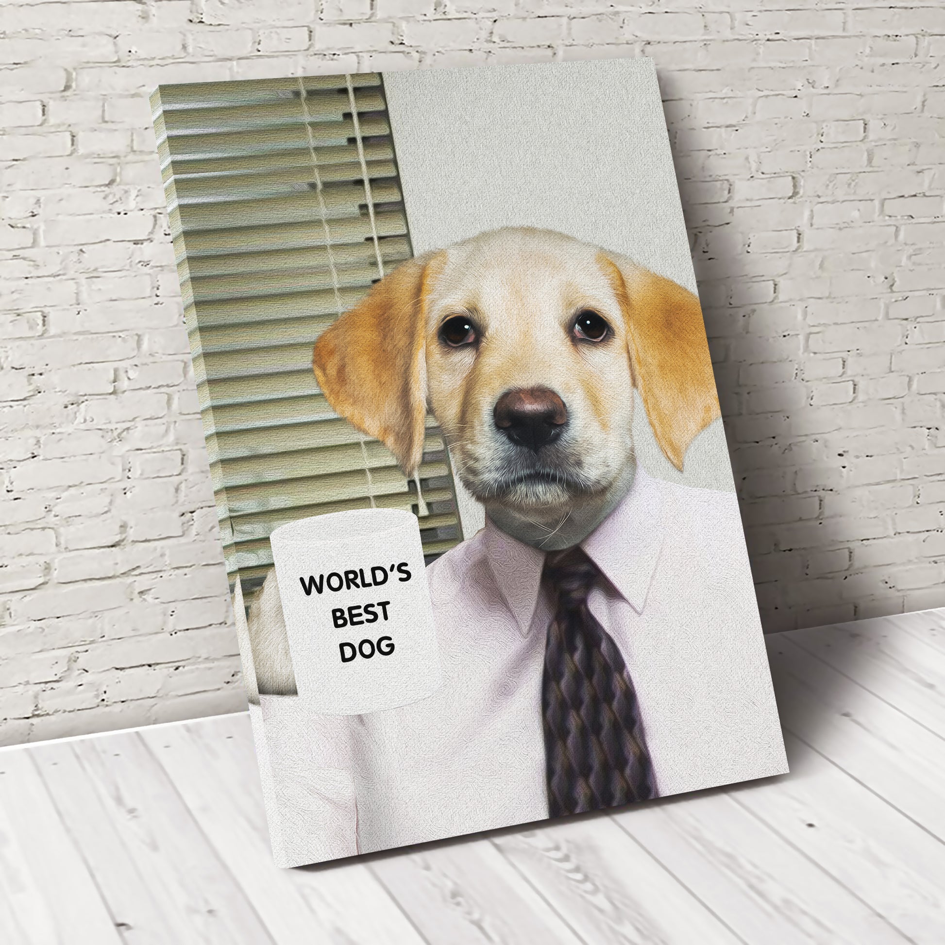 The Office Boss Custom Pet Portrait Canvas - Noble Pawtrait