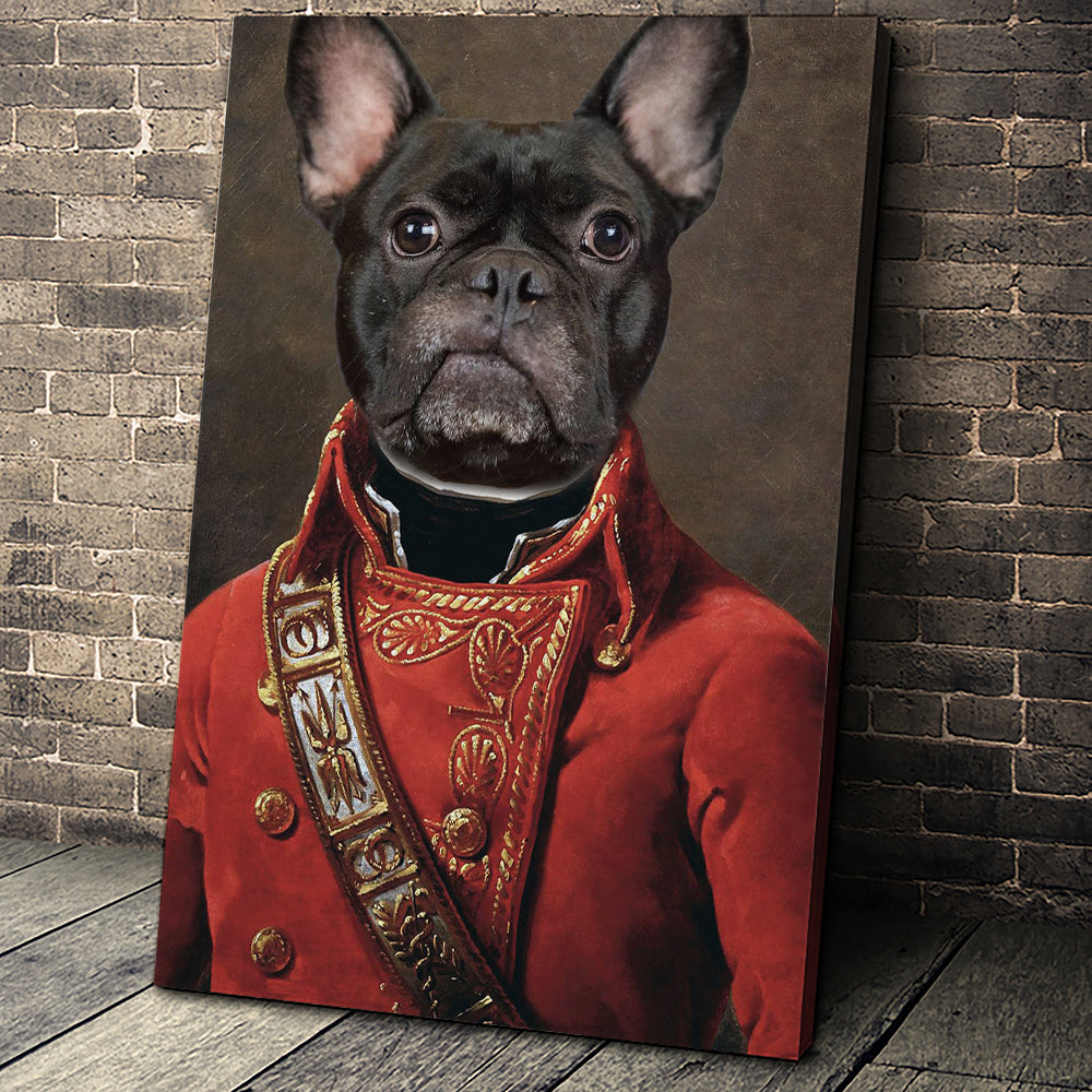 The Soldier Custom Pet Portrait Canvas - Noble Pawtrait