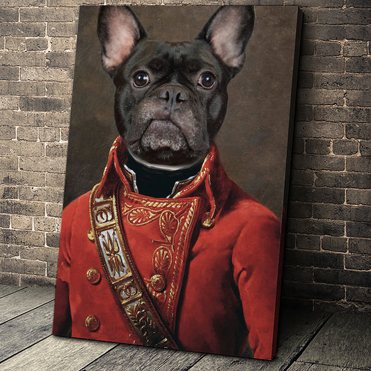 The Soldier Custom Pet Portrait Canvas - Noble Pawtrait