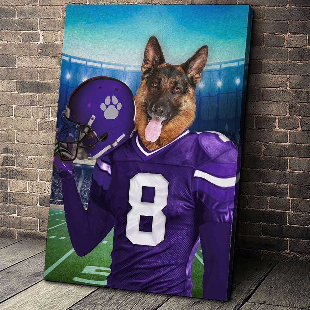 Minesota Fan Custom Canvas Pet Portrait - Noble Pawtrait
