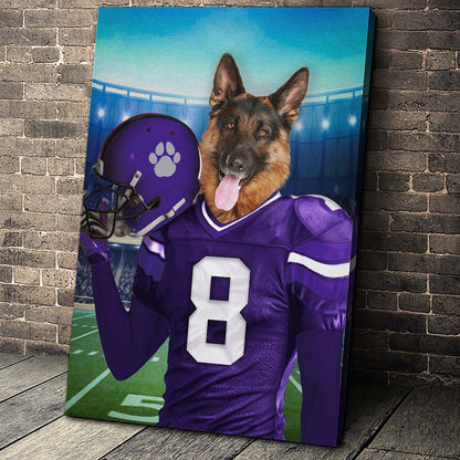 Minesota Fan Custom Canvas Pet Portrait - Noble Pawtrait