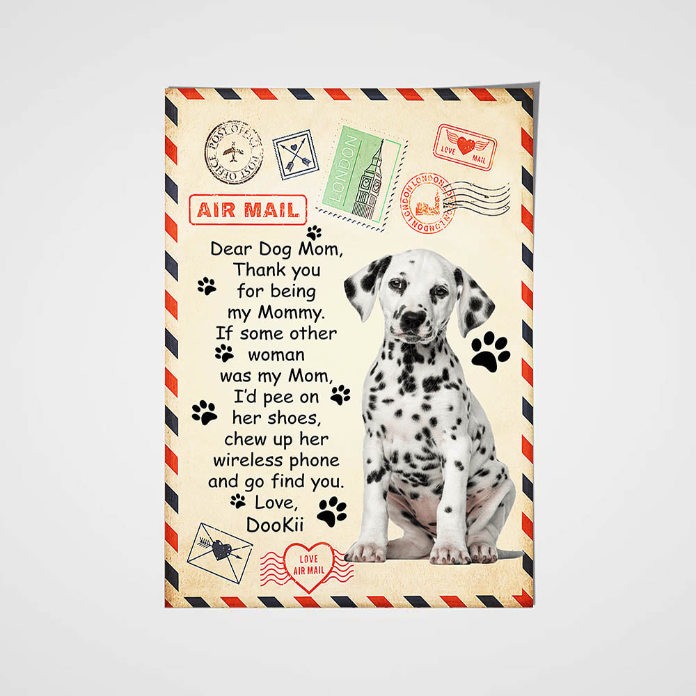 Paw Mail Mothers Day Custom Pet Portrait Poster - Noble Pawtrait