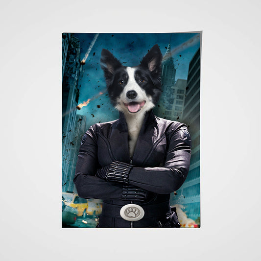 Black Paw Custom Pet Portrait Poster - Noble Pawtrait