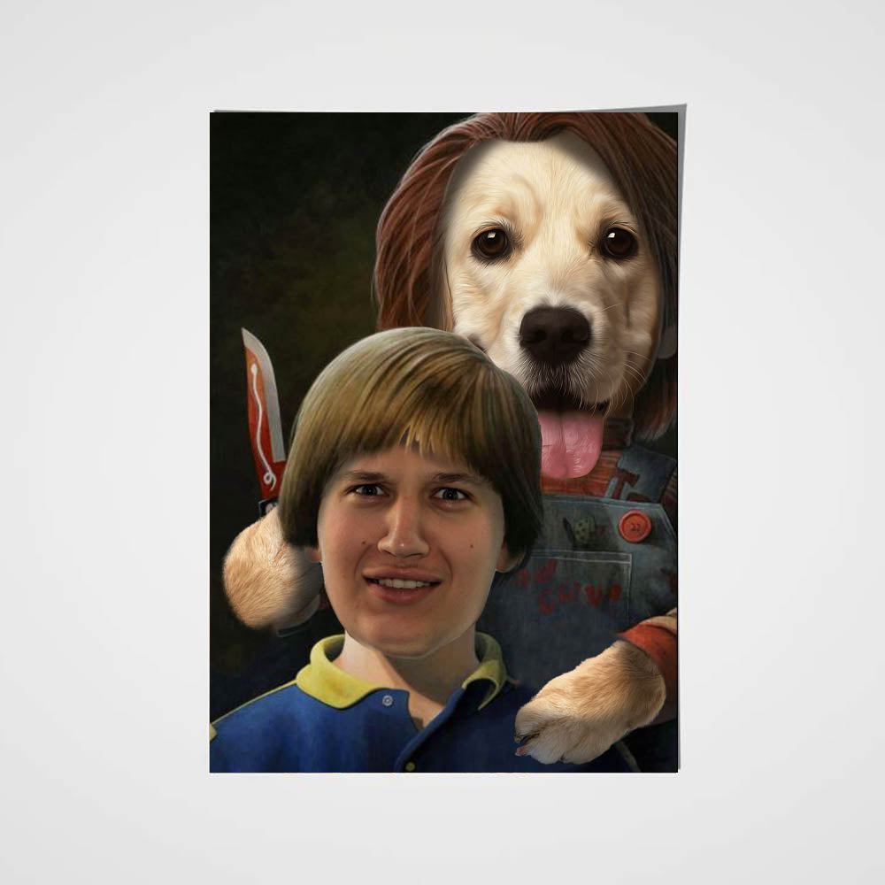 The Child Paw Custom Pet Portrait Poster - Noble Pawtrait